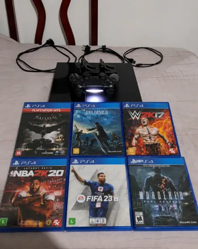 [MUDANÇA] Playstation 4 + 6 jogos + 1 controle + caixa
