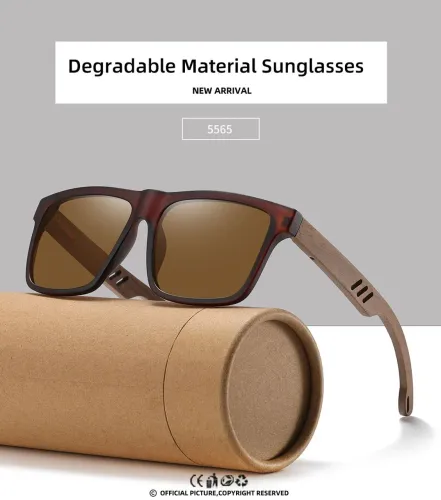 Estilo!!! Oculos polarizado com fibra de bambu.