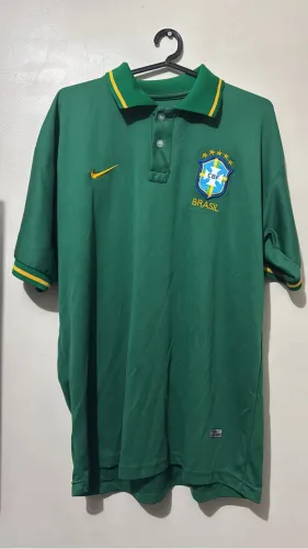 Camisa Brasil verde gola polo