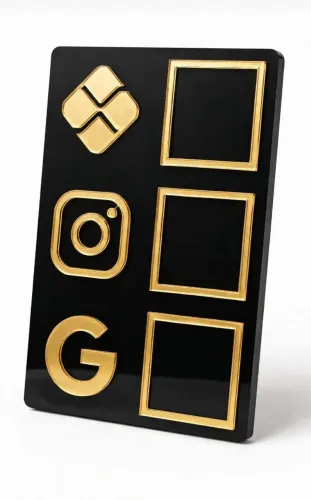 Placa de avaliação (Pix/Google/Instagram)
