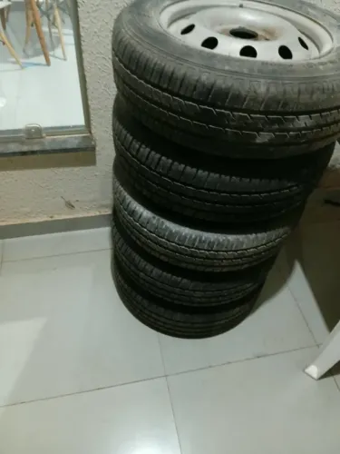 Pra vender hoje! 5 Pneus FIRESTONE 95% 185/65/14 F-700 86-T e roda de ferro