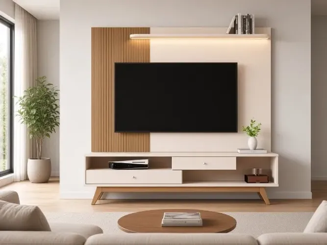 Conjunto Painel e Rack 5232 1,80m com LED (NOVO A PRONTA ENTREGA)