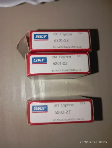 Kit Rolamentos SKF Explorer (6203-2Z e 6201-2Z) Novos Lacrados