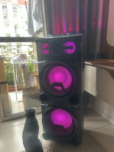 Caixa de Som Gradiente 1500w 2 woofers de 12" e tweeters. Bluetooth, USB