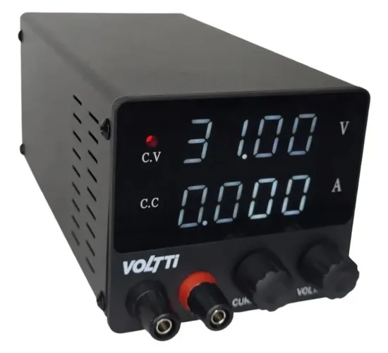 Fonte De Bancada Digital Voltti 30v 5a Ajustável Bivolt