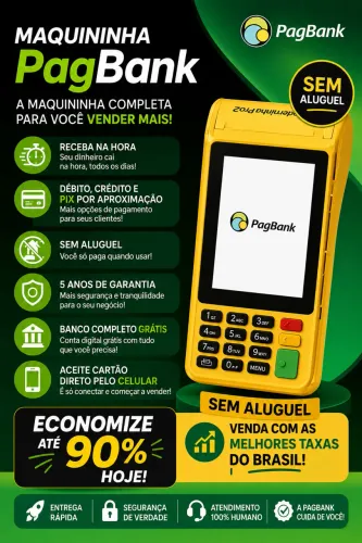 Maquineta sem aluguel!!
