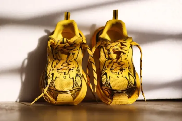 Balenciaga - 3XL Mesh & Polyurethane Yellow Low Top Sneakers