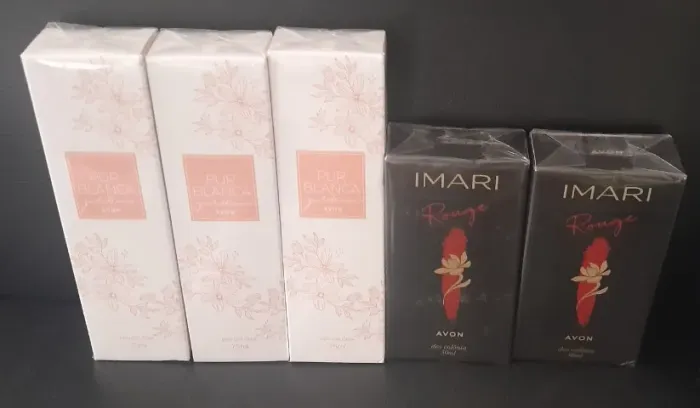 Kit 2 Deo colônia imari rouge + 3 pur branca gardenia