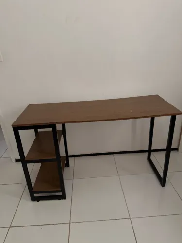 Mesa Escrivaninha Notebook 1m,20cm Com 2 Prateleiras