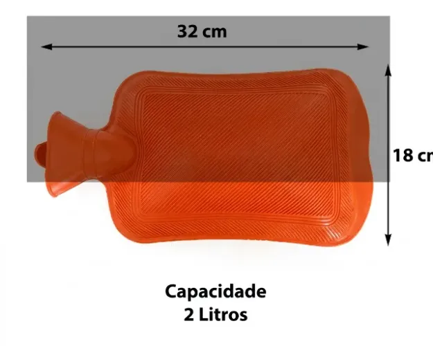 Bolsa Térmica Água Quente Ou Fria De Borracha 2 Litros