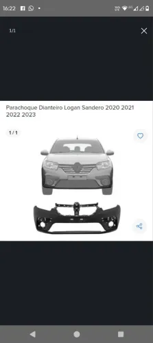 Parachoque dianteiro LOGAN 2020 A 2023