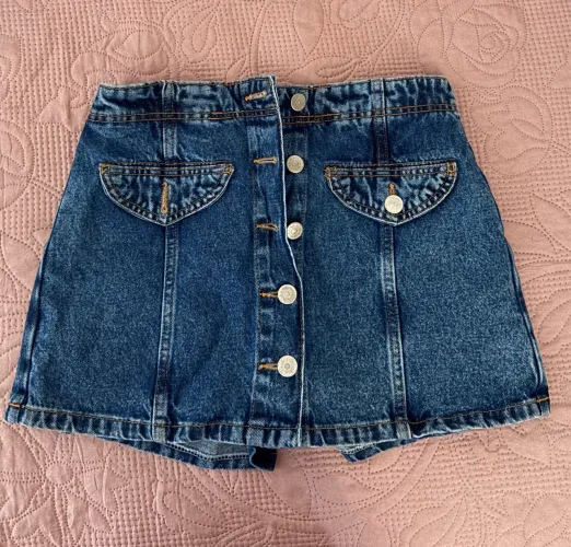 Short saia jeans