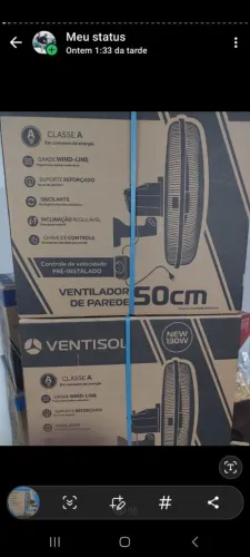 Ventilador de parede 50cm 