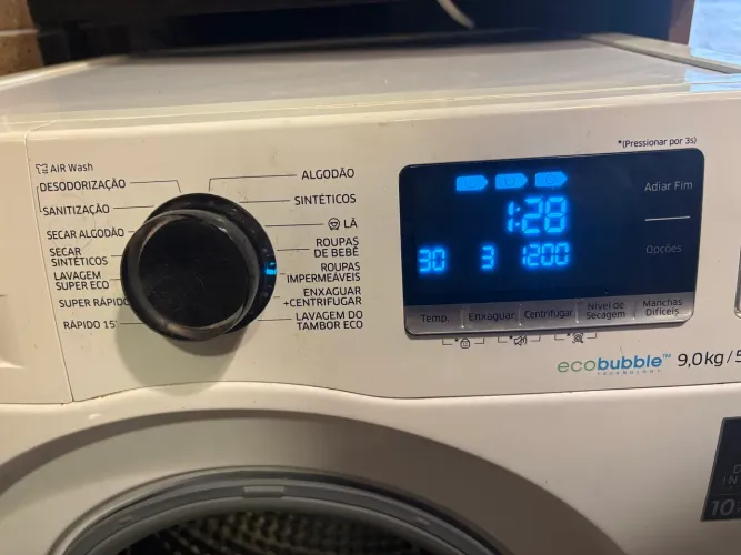 Doação - Máquina de Lavar e Secar Samsung WD90J6410AW/AZ (para retirada de peças)