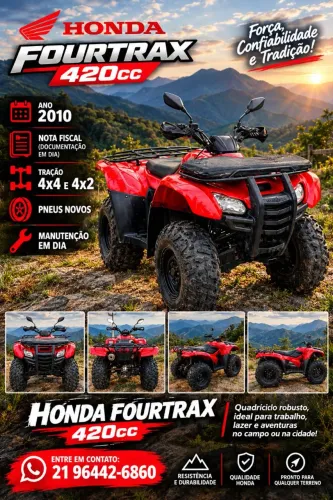 Quadriciclo honda 420cc 4x4 e 4x2