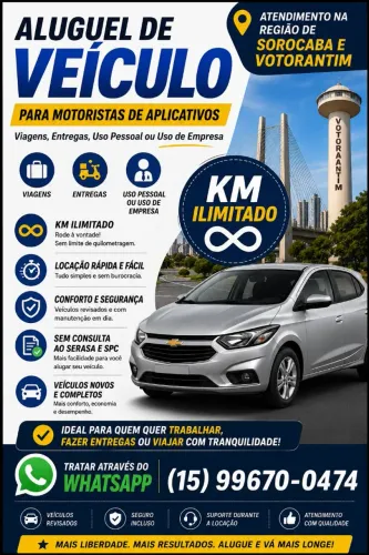 Alugo carro para Motoristas de APPs ou particulares.