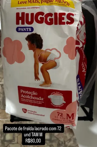 Vendo esse pacote de fraldas LACRADO
