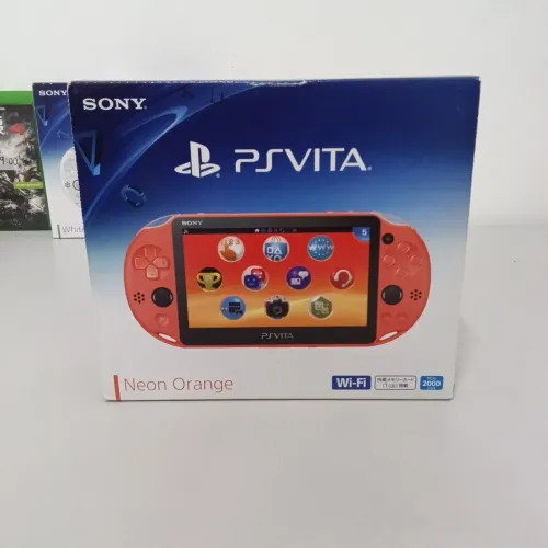Vendo PS Vita Slim Neon Orange Impecável Semi novo pegamos seu usado na troca