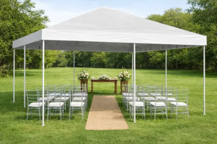 Tenda Piramidal 8x8 Profissional - Aço Galvanizado + Lona PVC TD1000 Ultra Resistente NOVA