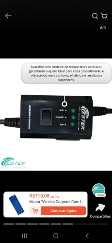 Manta Térmica Estética Steck - Perfeita para Protocolos Corporais