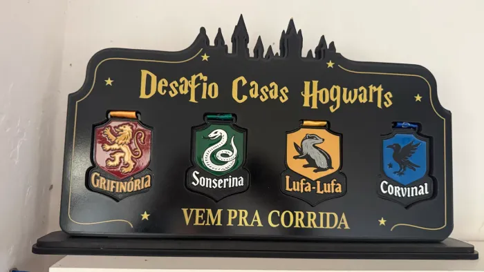 Porta Medalhas com medalhas