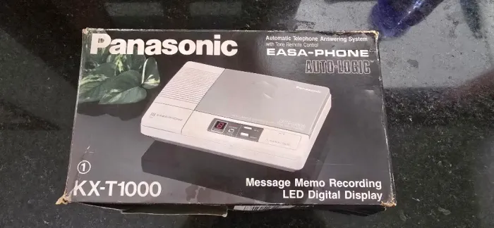 Secretária Eletrônica Vintage Panasonic KX-T1000 - Na Caixa Original c/ Acessórios