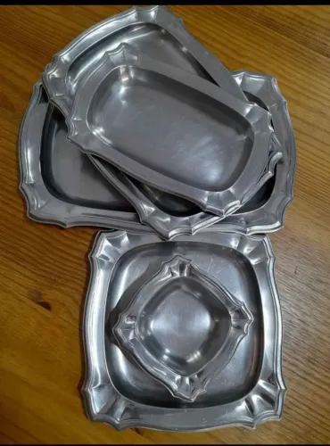 5 baixelas de inox wolf anos 80 