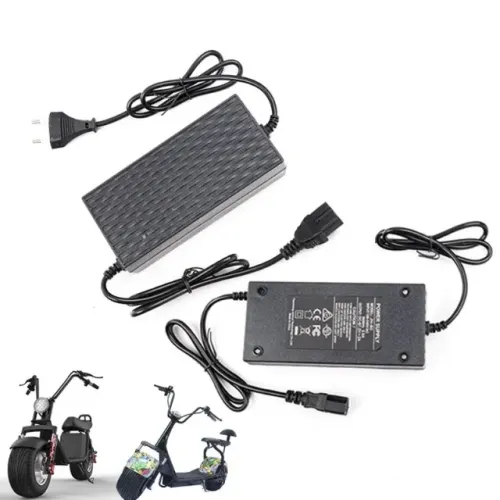 carregador de bateria moto bicicleta bivolt dc-60.2v 2a jn-60 com ventilador