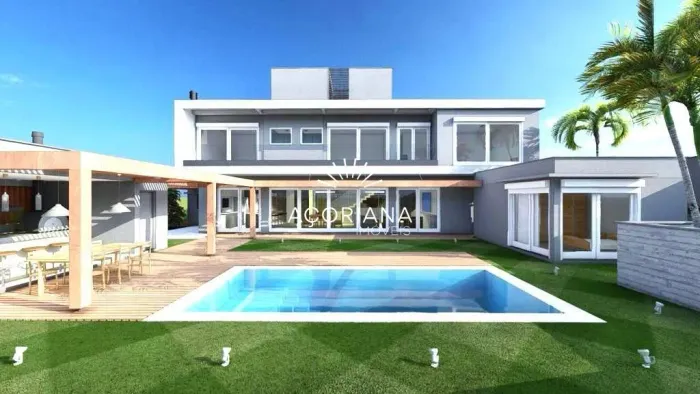 Casa de Alto Padrão em Condomínio Fechado para Locação | 4 Suítes e Piscina