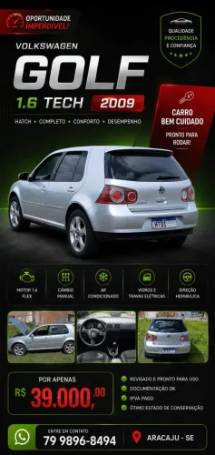Volkswagen Golf Tech 1.6 MI Total Flex 8V 4P 2009