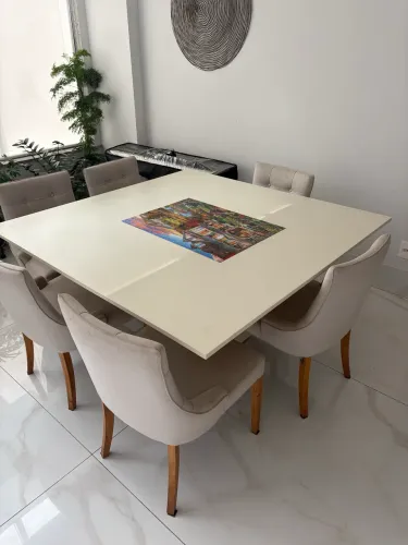Mesa jantar com 6 cadeiras líder 