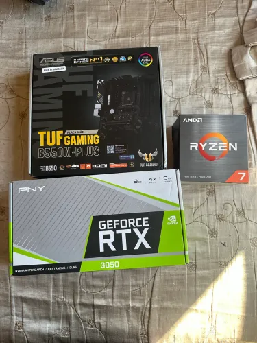 Kit Gamer Ryzen 7 5700X + RTX 3050 + ASUS TUF B550M-Plus