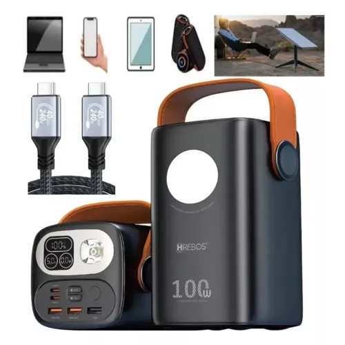 Super Power Bank 60000mAh 100W Premium - Carrega Celular, Tablet e Notebook StarLink mini