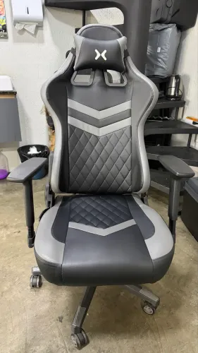 Cadeira Gamer LCX Ergonômica Reclinável Preta e Cinza