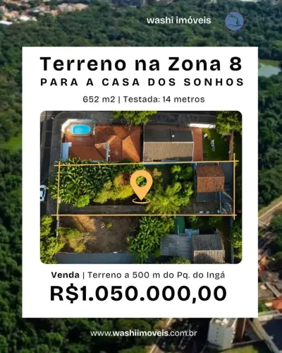 Lote/Terreno para venda com 652 metros quadrados em Zona 08 - Maringá - Paraná