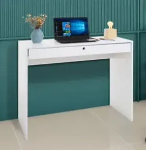 Mesa de Escritório 1 Gaveta cor branca
