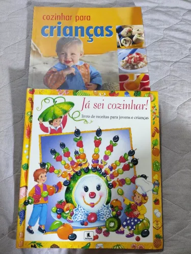 Livros de culinaria infantil Já sei cozinhar e Cozinhar para crianças