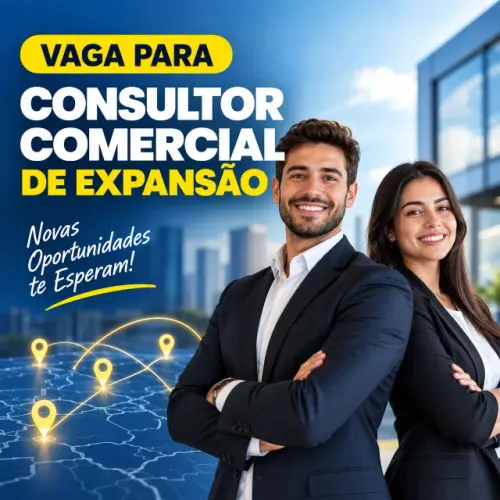 Vaga para Consultor Comercial de Expansão com moto ou carro