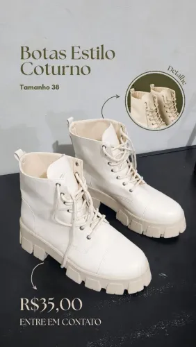 Bota de coturno feminina 