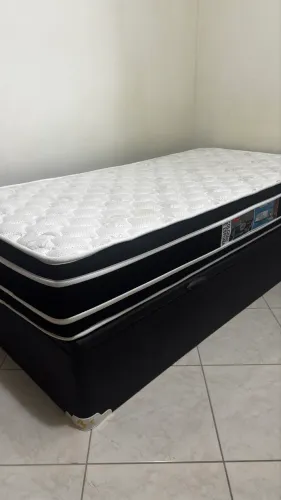 Cama baú + colchão de solteiro