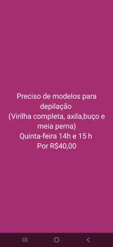 Modelo para depilação