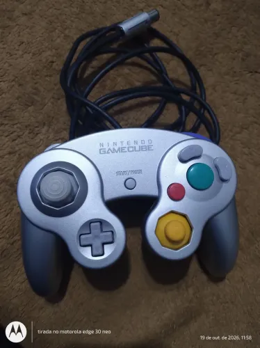 Controle de game cube original prata