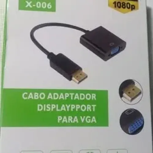 Cabo Conversor/Adaptador de Displayport para VGA.
