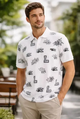 Camisa Polo Lacoste Branca Holiday XXXG