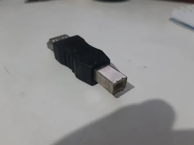 Conversor USB tipo A fêmea para USB tipo B macho