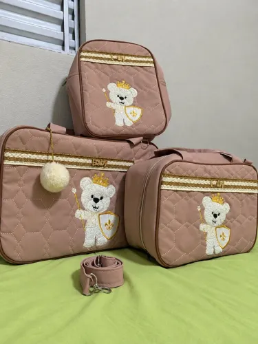 Kit com 3 bolsas maternidade 