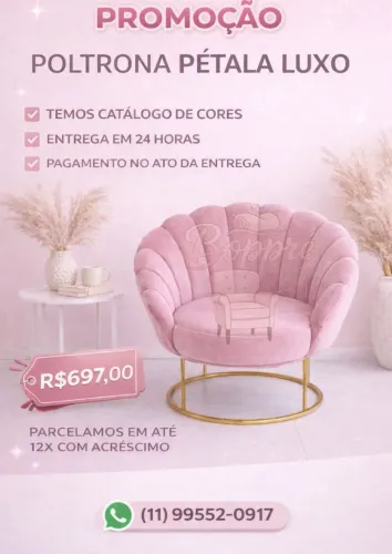 Poltrona Pétala diferencie seu salão