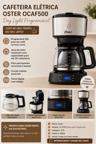 Cafeteira Elétrica Oster OCAF500 Day Light Programável