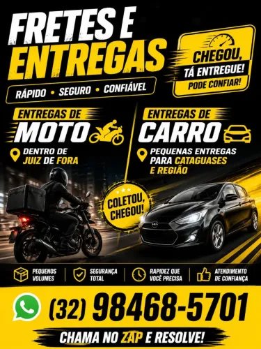 ? FRETES E ENTREGAS ? MOTO E CARRO