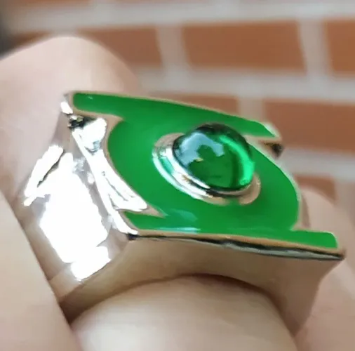 10pç ANEL Lanterna Verde Metal Lindo p fã Cosplay traje fantasia e máscara Heroi comic DC<br>